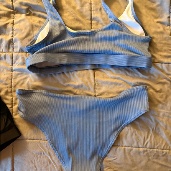 Stylish Gray-Blue Women's Bikini Set - Picture 3 of 4